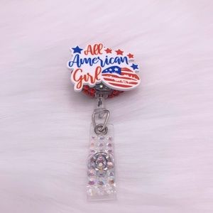 All American Girl Bling Badge